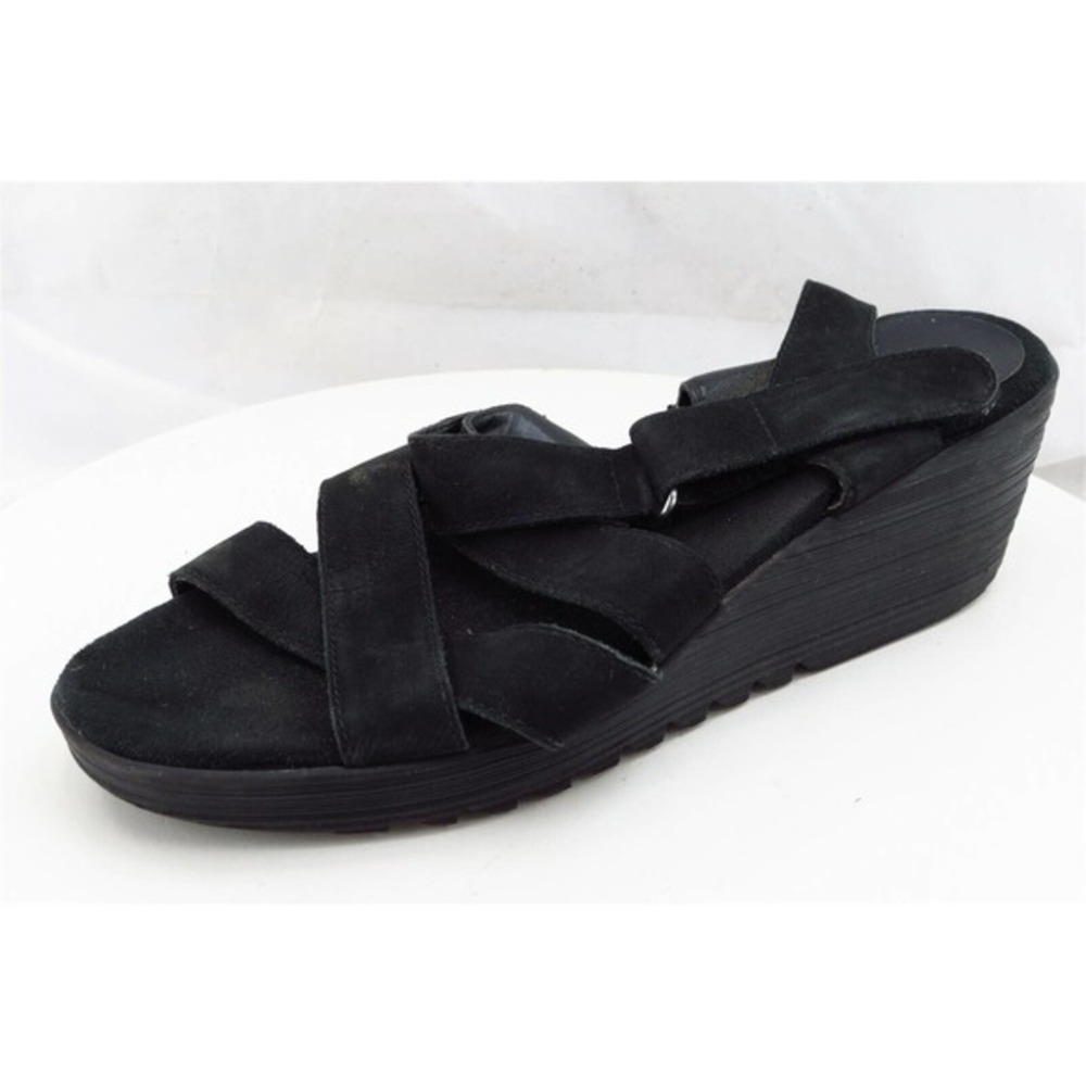 Aerosoles Sz 10 M Black Strappy Leather Women Sandals Bogata